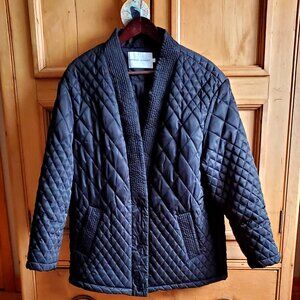 Rebecca Minkoff Quilted Shawl Collar Coat, Size Large